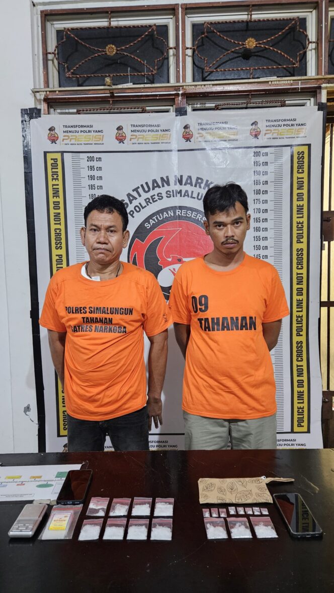 
					Sat Narkoba Polres Simalungun Ungkap Jaringan Narkoba Lintas Kota: Sabu 51,75 Gram Disita, Dua Pelaku Ditangkap