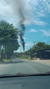 Asap Hitam Pekat PT Lingga Tiga Sawit Cemari Kampung Pajak