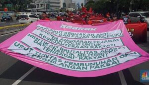 Aksi Massa Buruh Gebrak Lakukan Longmarch Di Jakarta