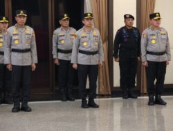 Wadankorbrimob Polri Hadiri Upacara Laporan Kenaikan Pangkat PATI di Mabes Polri