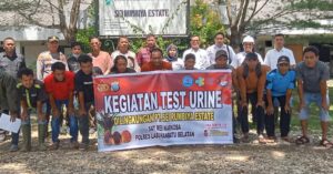 Satresnarkoba Polres Labuhanbatu Selatan, Gelar Tes Urine Terhadap Karyawan PT Rumbiya Estate