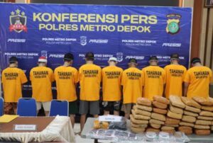 Polres Metro Depok, Ungkap Peredaran Narkoba Jenis Ganja