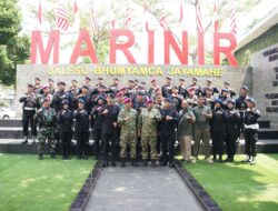 Perkuat Sinergi TNI–Polri, Brimob Polda Metro Jaya Sampaikan Ucapan Dirgahayu TNI ke-80 ke Korps Marinir