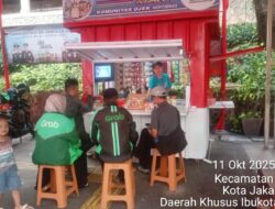 Dukung Komunitas Ojol, Polsek Menteng Sambangi Gerai Rakyat Mart di Blora
