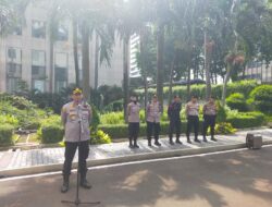 Kapolsek Metro Menteng Pimpin Apel Pengamanan Antisipasi Unras Solidaritas Palestina dan Yaman di Kantor PBB