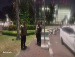 Pengamanan Area Parkir Saat Tablik Akbar Maulid Nabi Muhammad SAW di Kawasan Monas