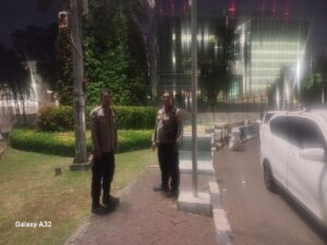Pengamanan Area Parkir Saat Tablik Akbar Maulid Nabi Muhammad SAW di Kawasan Monas