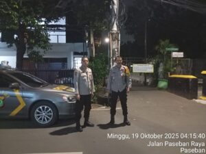 Warga Tidur Nyenyak, Polisi Senen Siaga Patroli Tengah Malam