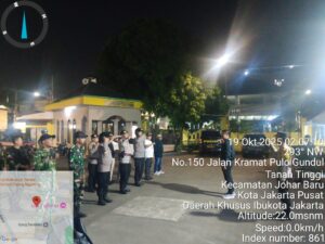 Apel Patroli Gabungan Tiga Pilar, Polsek Johar Baru Perkuat Antisipasi Guantibmas pada Dini Hari