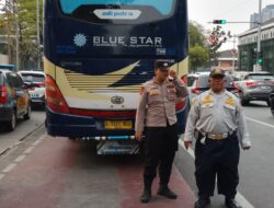Panit Sabhara Polsek Sawah Besar Kawal Pengamanan Istigosah Hari Santri di Istiqlal