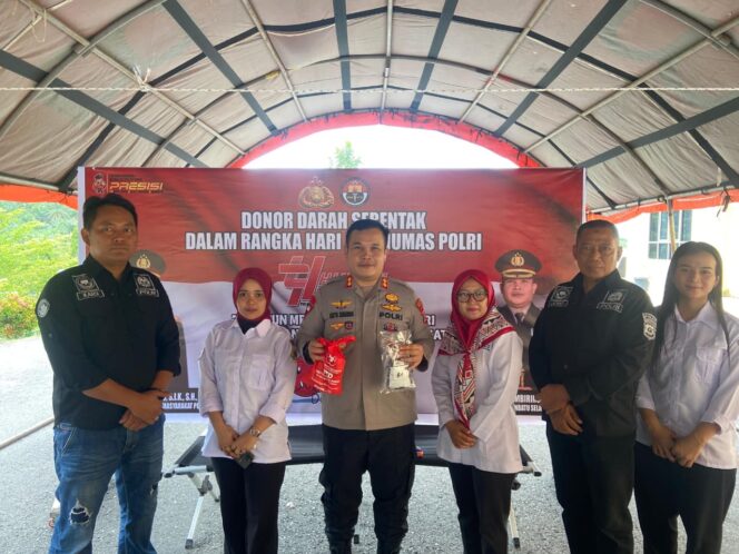 
					Dalam Rangka HUT Humas Polri ke-74, Polres Labuhanbatu Selatan Gelar Kegiatan Donor Darah Serentak