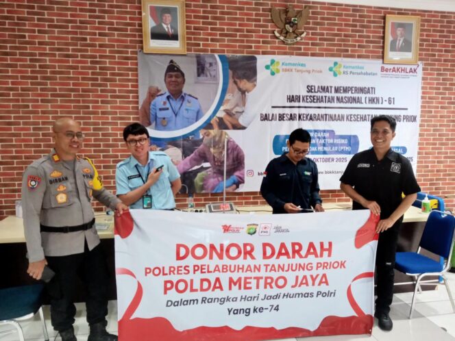 
					Hari Jadi Humas le-74 Polres Priok Gelar Donor Darah, Darah Setetes Sangat Berarti bagi yang Butuh.
