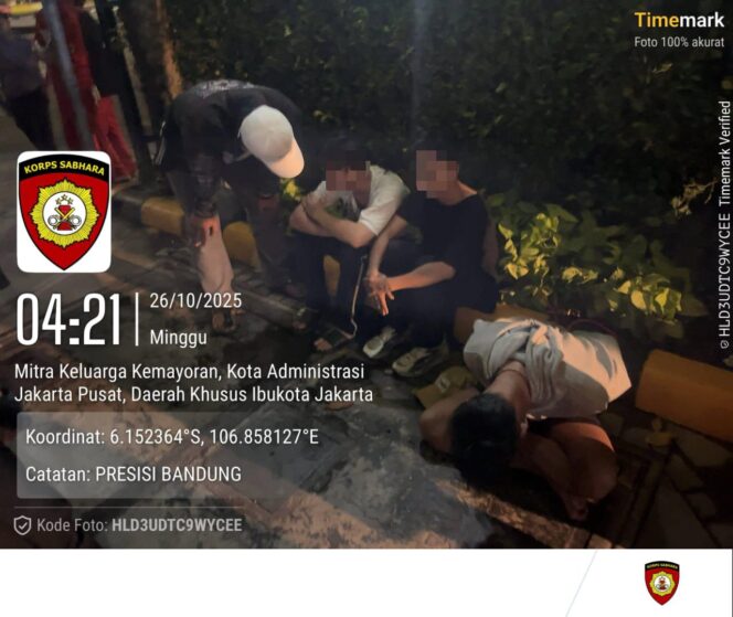 
					Polisi Amankan Tiga Pemuda di Kemayoran, Diduga Hendak Tawuran Bawa Sajam dan Petasan