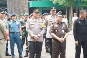 Kapolres Metro Jakarta Utara Hadiri Kunjungan Kerja Danrem 0502/Wkr Bersama Forkopimko di Kodim 0502/JU