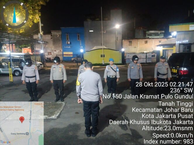 
					Apel Persiapan Patroli Skala Sedang, Polsek Johar Baru Siaga Antisipasi Gangguan Kamtibmas