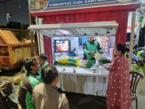 Gerai Ojol Mart Karet Tengsin Dukung Gerakan Pangan Murah dan Kamtibmas