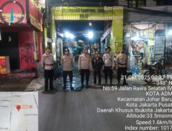Jaga Lingkungan Aman, Polsek Johar Baru Gelar Patroli Cipta Kondisi dan Imbau Warga Hindari Tawuran