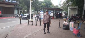 Polsubsektor Merdeka Barat Gelar Patroli di Area Perparkiran IRTI Monas, Pantau Aktivitas Warga dan Situasi Kamtibmas