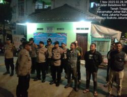 Pastikan Wilayah Kondusif, Polsek Johar Baru Gelar Patroli Antisipasi Guantibmas Malam Hari