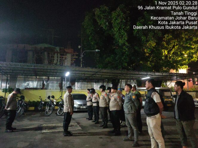 
					Wakapolsek Johar Baru Pimpin Apel Patroli Cipta Kondisi Antisipasi Guantibmas