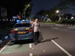 Patroli 1053 Antisipasi Trek-trekan dan 3 Cepu Dini Hari di Gerbang Pemuda Ciptakan Suasana Kondusif