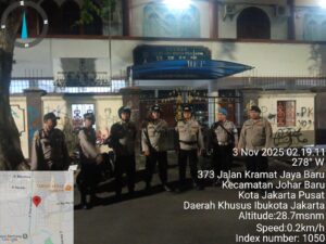 Konsisten Jaga Kamtibmas, Polsek Johar Baru Gelar Patroli Rutin Malam Hari