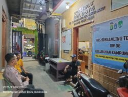 Bhabinkamtibmas Kampung Rawa Sambangi Pos Satkamling RW 06, Warga Diajak Tingkatkan Kewaspadaan