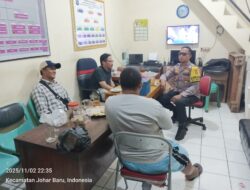 Turun Langsung ke Poskamling RW 05, Bhabinkamtibmas Kampung Rawa Ajak Warga Waspada Curanmor