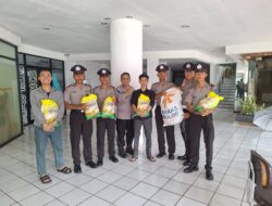 Bhabinkamtibmas Pegangsaan dan Siswa Latja Polri Gelar Gerakan Pangan Murah, Warga Antusias Dapatkan Beras Murah
