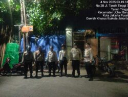 Polsek Johar Baru Gelar Patroli Dini Hari Antisipasi Guantibmas, Ciptakan Situasi Aman dan Kondusif