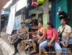 Sambang Warga RW 01 Galur, Bhabinkamtibmas Tingkatkan Deteksi Dini Kamtibmas