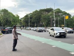 Patko 1052 Pengaturan Lalu lintas Sore Hari Di TL. Karet Bivak Antisipasi Guantibmas