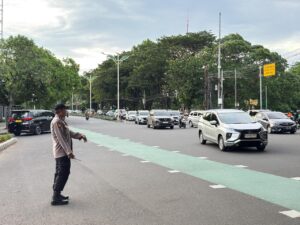 Patko 1052 Pengaturan Lalu lintas Sore Hari Di TL. Karet Bivak Antisipasi Guantibmas