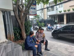 Polisi Sambangi Petugas Keamanan Hotel Picaso Sebagai Cooling System Sampaikan Imbauan Kamtibmas