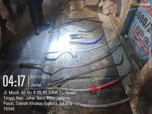 Polisi Gagalkan Aksi Tawuran di Johar Baru, Lima Pemuda Ditangkap dan Delapan Celurit Disita