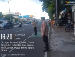 Polsek Johar Baru Gelar Gatur Lalin Sore di Underpass Tanah Tinggi, Antisipasi Kemacetan dan 3C