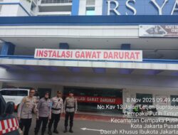 Kapolsek Johar Baru Dirikan Tenda Posko Pengamanan dan Pelayanan di Depan IGD RS Yarsi