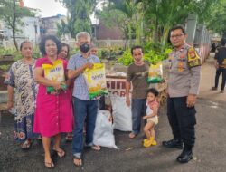 Bhabinkamtibmas Karet Tengsin Sambangi TPU Karet Kebembem dan RT 14/05, Warga Antusias Beli Beras SPHP