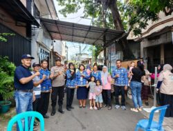 Bhabinkamtibmas Kelurahan Galur Bersama 3 Pilar Amankan Kegiatan Posyandu RW06