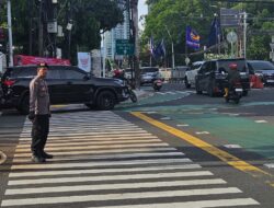 Patmor Menteng Siaga Pagi, Atur Arus Lalin di Jalan Imam Bonjol