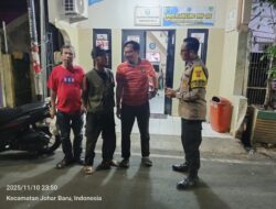 Guyub dan Kompak, Bhabinkamtibmas Kampung Rawa Sambangi Pos Satkamling RW 05