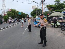 Ploting Pagi Polsek Kemayoran Wujud Kepedulian Polri Jaga Ketertiban di Jam Sibuk