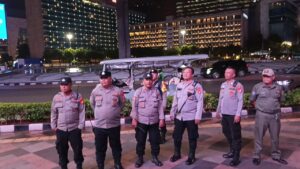 Sinergi Tiga Pilar Menteng Gelar Patroli Malam di Bundaran HI, Pastikan Menteng Aman dan Kondusif