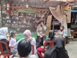 “Polwan Jaga Jakarta” Polres Metro Jakpus Sambangi Ibu-Ibu di RW 09 Kebon Kacang, Edukasi Perlindungan Anak dan Perempuan