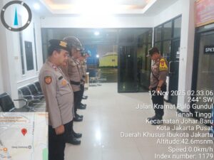 Apel Patroli Skala Sedang Polsek Johar Baru, Antisipasi Gesekan Warga Dini Hari