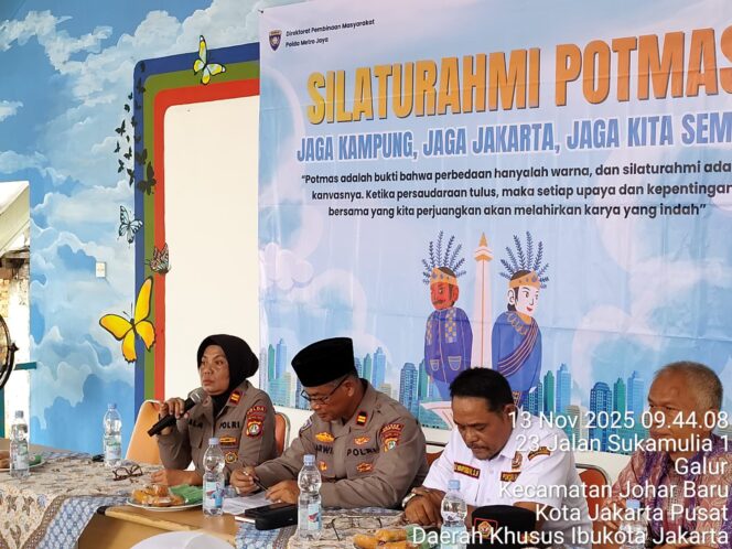
					Ditbinmas PMJ Gelar Silaturahmi Potensi Masyarakat, Perkuat Harkamtibmas di Wilayah Polres Metro Jakarta Pusat