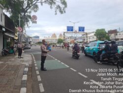 Kapolsek Johar Baru Pengecekan Penempatan Anggota, Pantau Pengaturan Lalu Lintas Wilayah