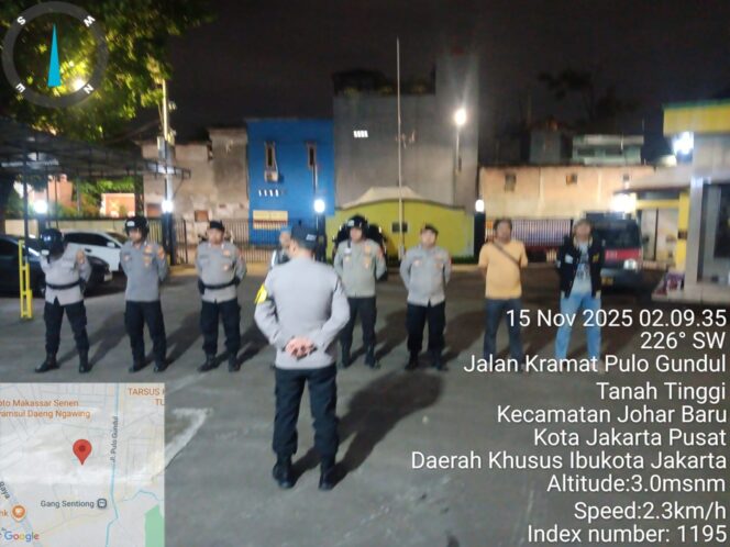 
					Apel Patroli Sekala Sedang Antisipasi Guantibmas, Polsek Johar Baru Pastikan Malam Hari Aman