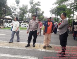 Patroli Sambang Polsek Senen Antisipasi Kejahatan Jalanan di Kawasan Stasiun Senen