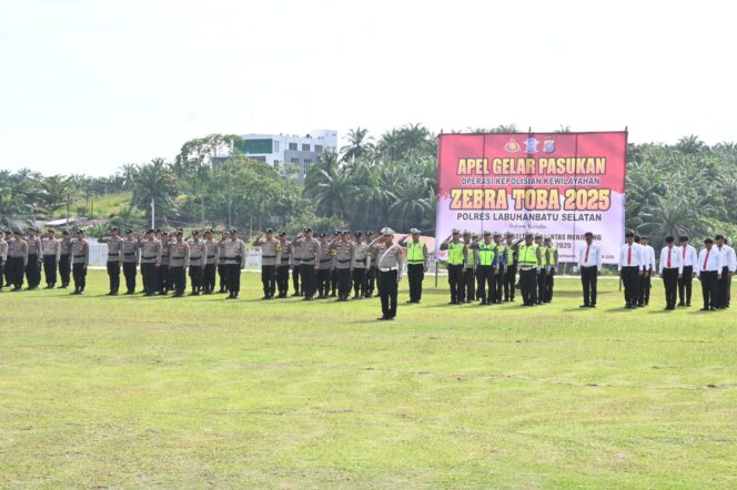
					Polres Labusel Gelar Apel Operasi Zebra Toba 2025, Tegaskan Profesionalisme dan Humanisme di Jalan Raya